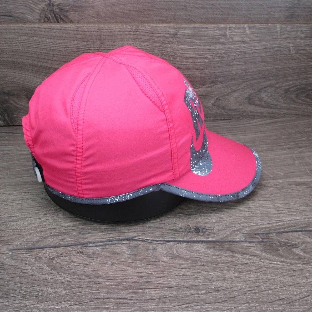 Nike Hat Cap Womens Strap Back Pink RUN Featherlight Dri-Fit Running Athletic